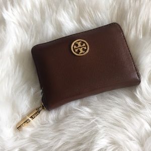 Tory Burch Robinson Zip Coin case - Tan/Brown
